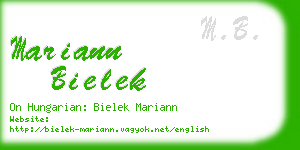 mariann bielek business card